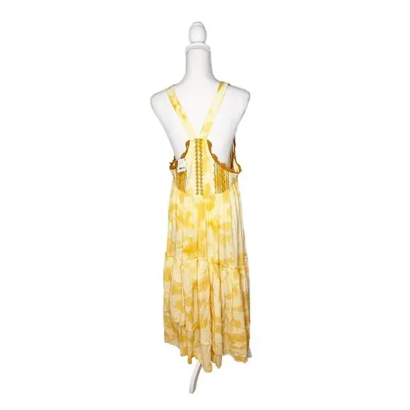 NWT Free People Bali Devon Skirtall Tie Dye Maxi Dress In Italian Straw Size XS - Picture 4 of 10